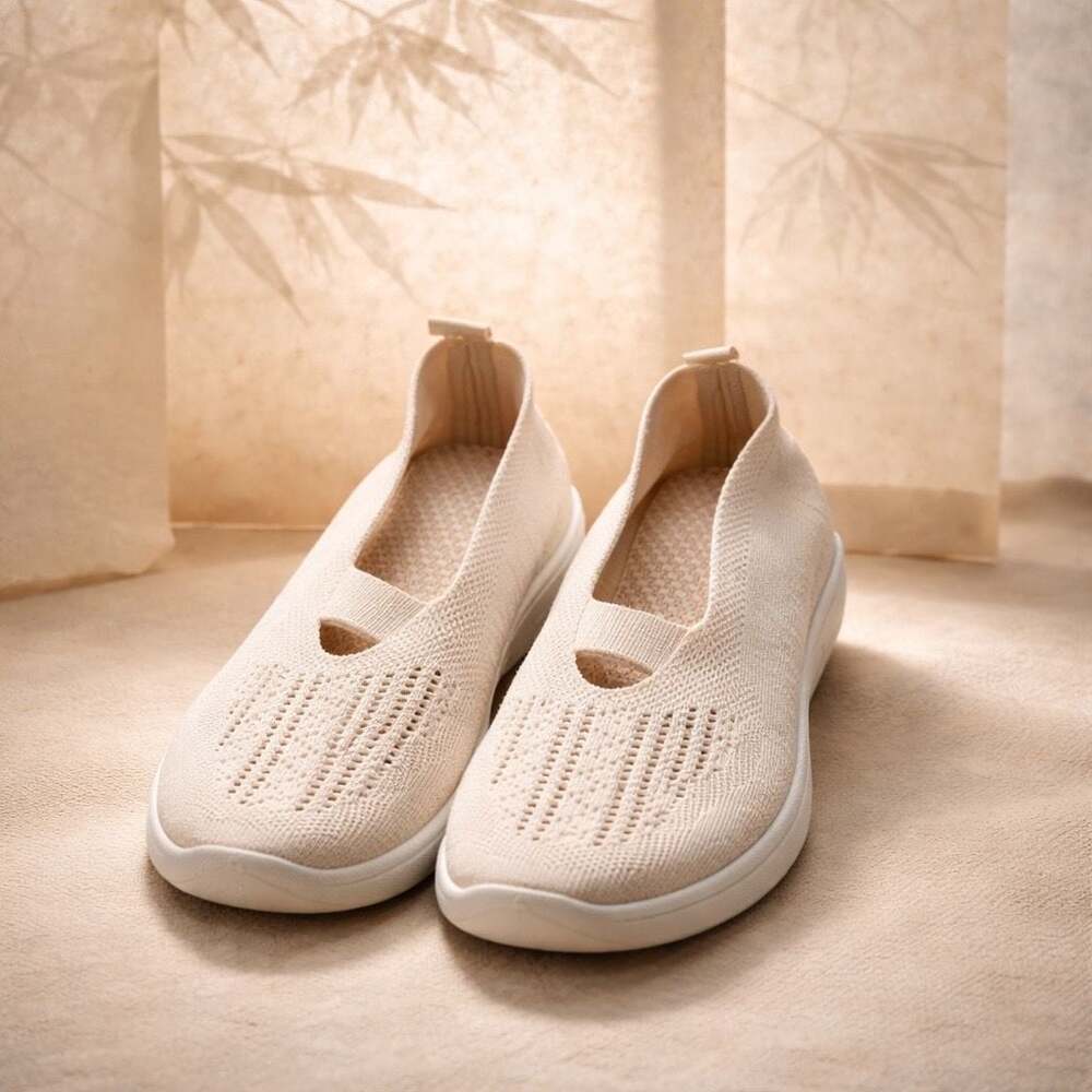 Skechers GoWalk Joy Knit Slip-On Mary Jane Sneakers Beige